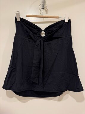 DKNY Black Tie-Front Swim Tankini Skirt
